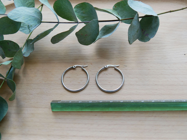 Créoles argentées maxi 30mm