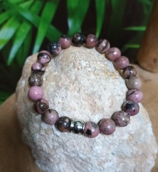Bracelet en rhodonite