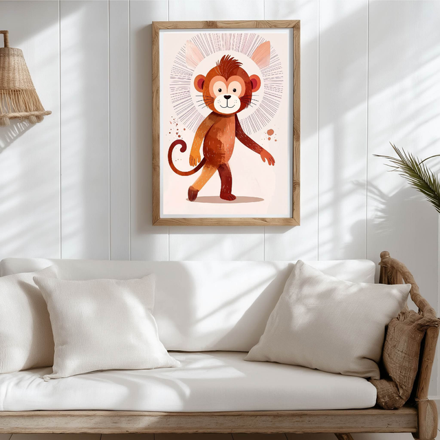 Affiche petit singe malin