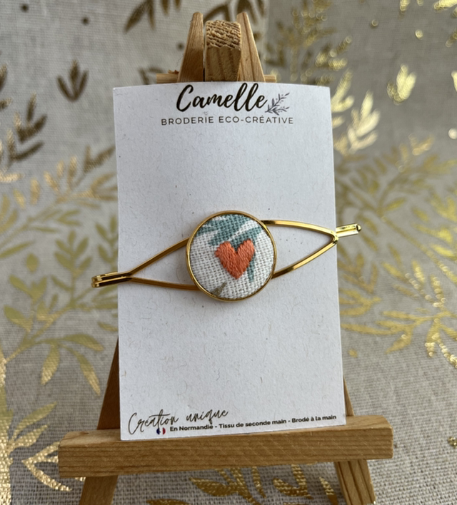 Pince plate *coeur orange