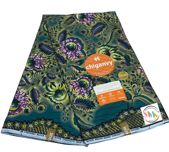 Wax Dahoméa 5m40 Coton Pailleté