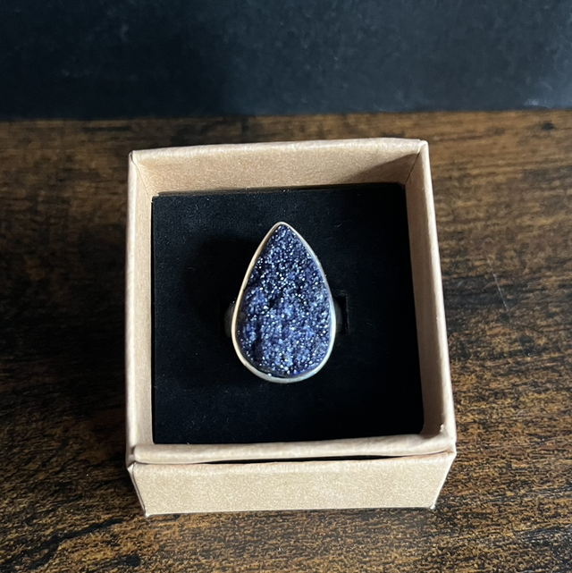 Bague en argent et Azurite - Taille 56