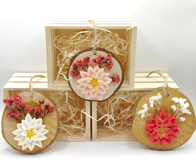 Suspension Parfumée sur Bois Artisanal