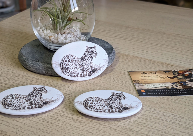 Ocelot, Broche Soft Touch ovale