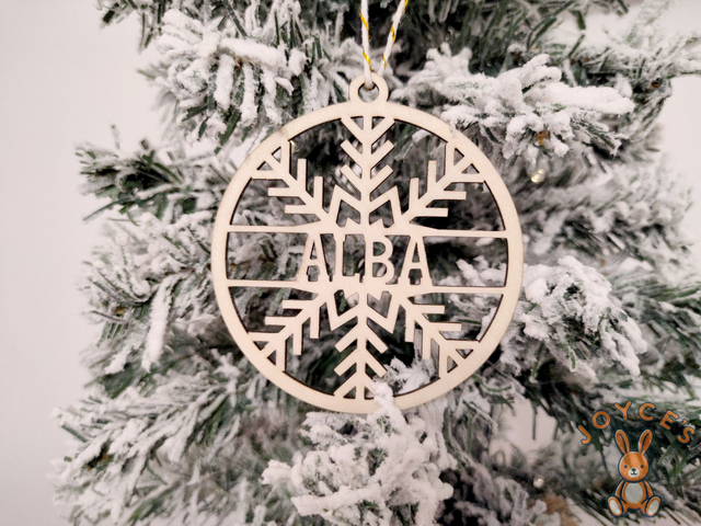 Boule de noël personnalisée - 9cm - Modèle Alba