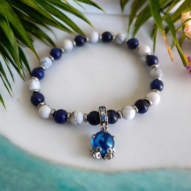 Bracelet Pandolith Lapis-lazuli/Howlite