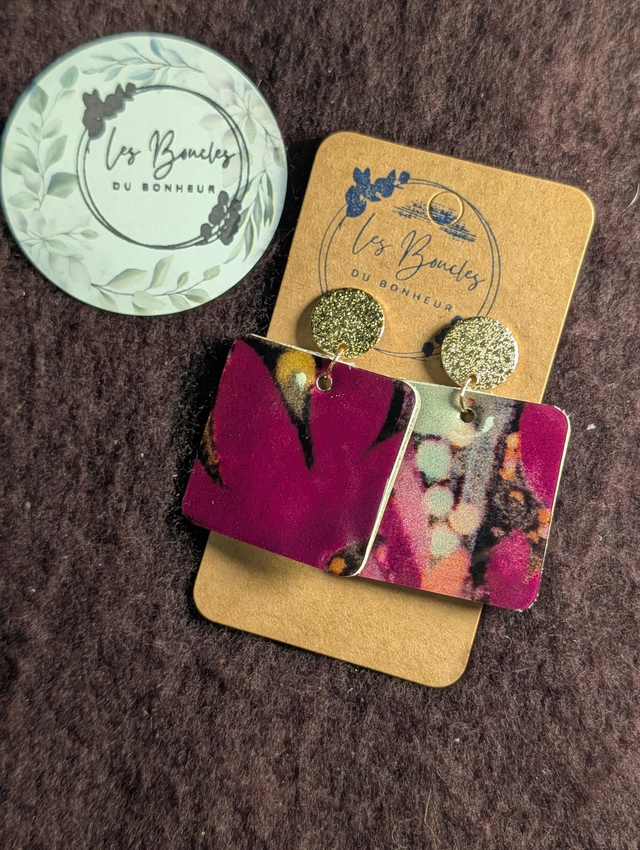 Boucles d'oreilles Perrine vernis p001