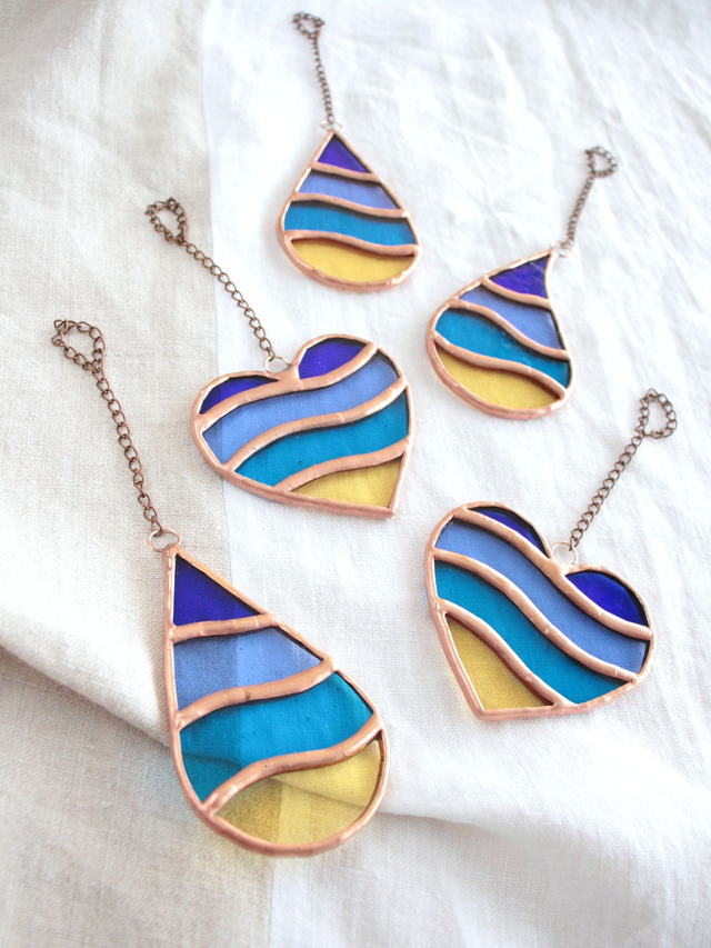 🏖️ Suspension Bord de Mer en vitrail