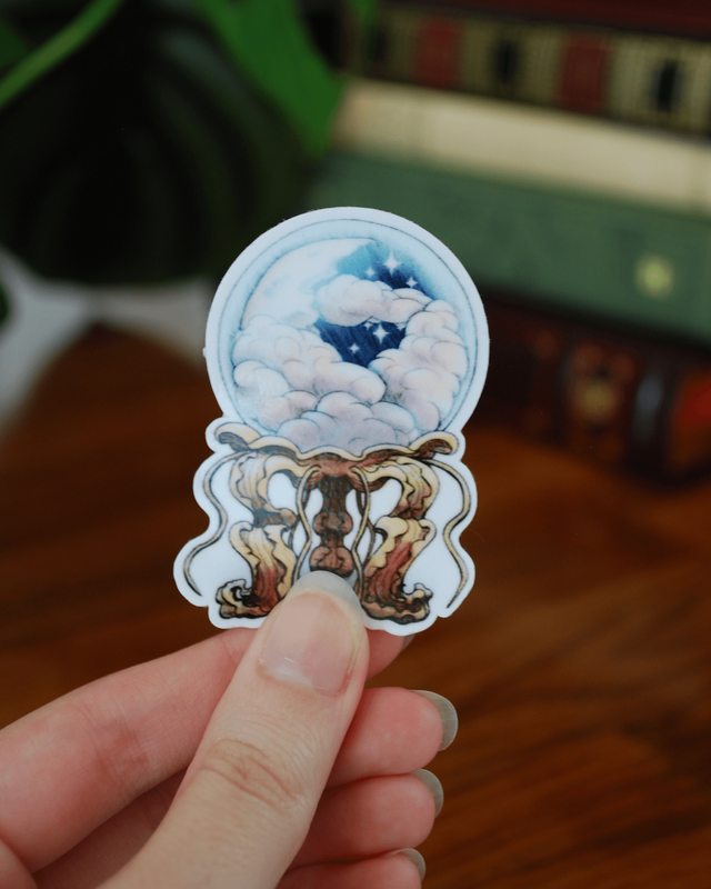 Sticker globe méduse