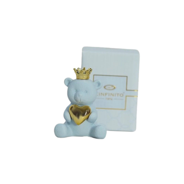 L’Infinito – Orsetto Celeste con Corona e Cuore Oro
