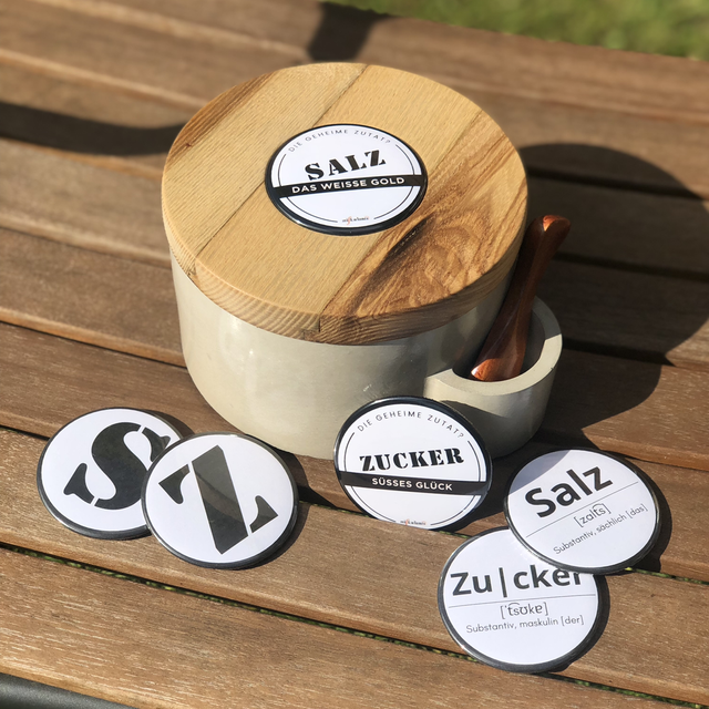 Salz/ Zuckertopf Button