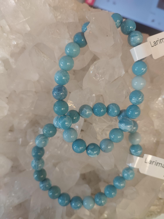 Bracelet Larimar du Brésil 8 mm