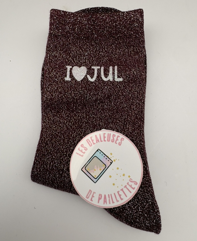 Chaussettes a paillettes I<3 JUL phospho