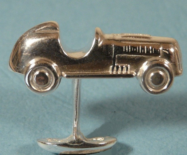 Monopoly car cufflinks handmade Sterling silver