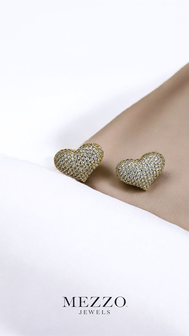 Γυναικεία ~Heart~ Σκουλαρίκια Zircon Σε Σχήμα Καρδιάς