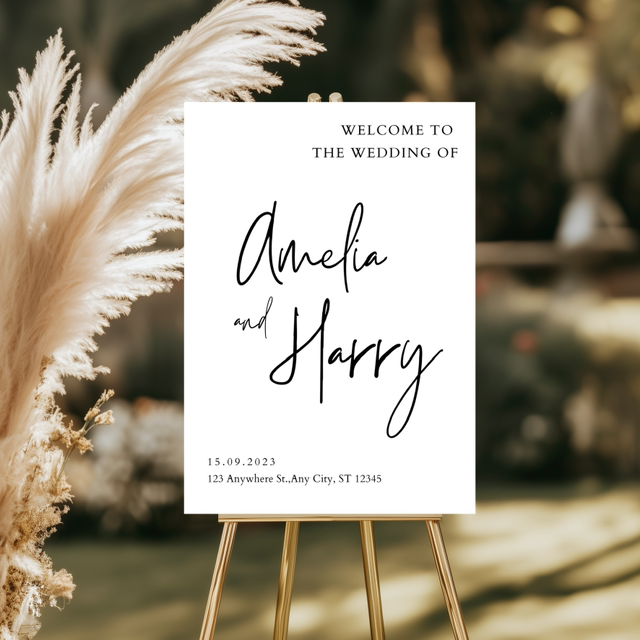 Wedding welcome board