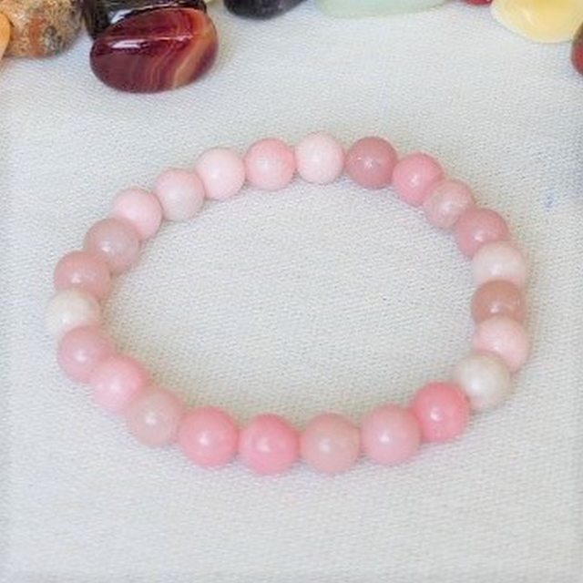 Bracelet Opale Rose 8 mm