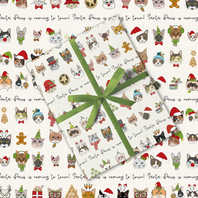 Wrapping paper - Santa Paws Dogs