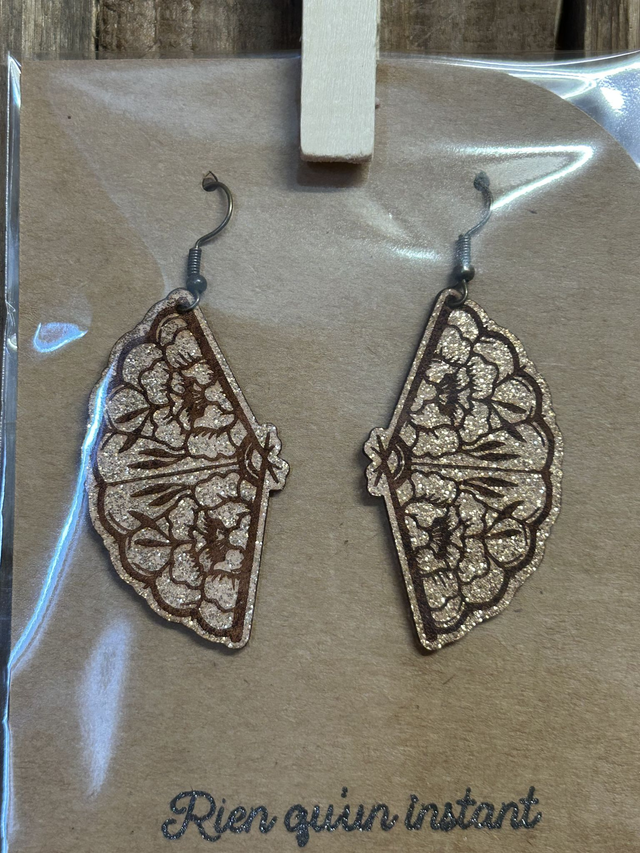 Boucles d’oreilles “Éventail d’Asie”