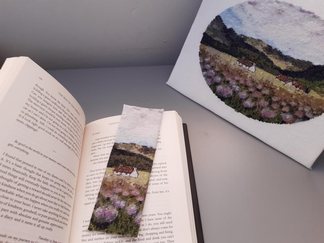 Athnamulloch Thistles bookmark cross stitch kit