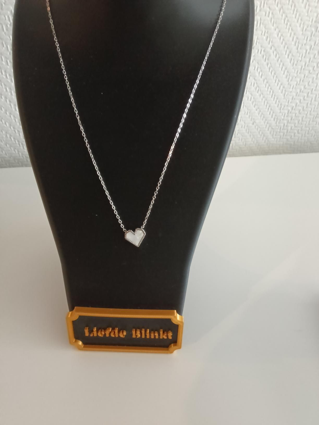 Hartje 2 kleurig zilver