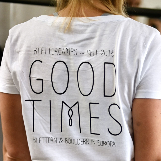 Kletter Backprint Frauen weiß