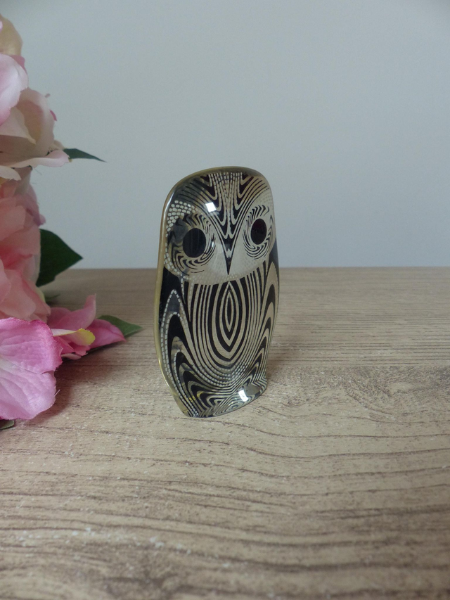 Sculpture vintage en lucite – Hibou ou Chouette Op Art par Abraham Palatnik – Pièce de Collection