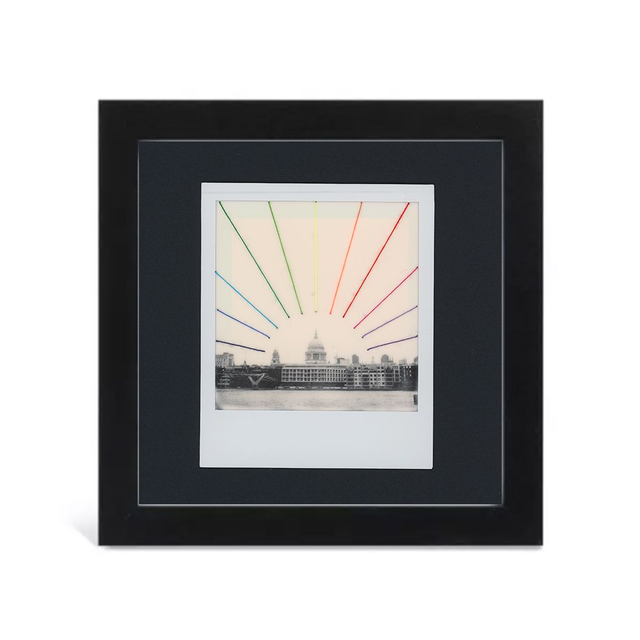 Framed St Paul's Cathedral Polaroid with Embroidery Artwork