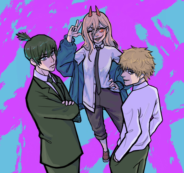 Chainsaw Man Trio Print 