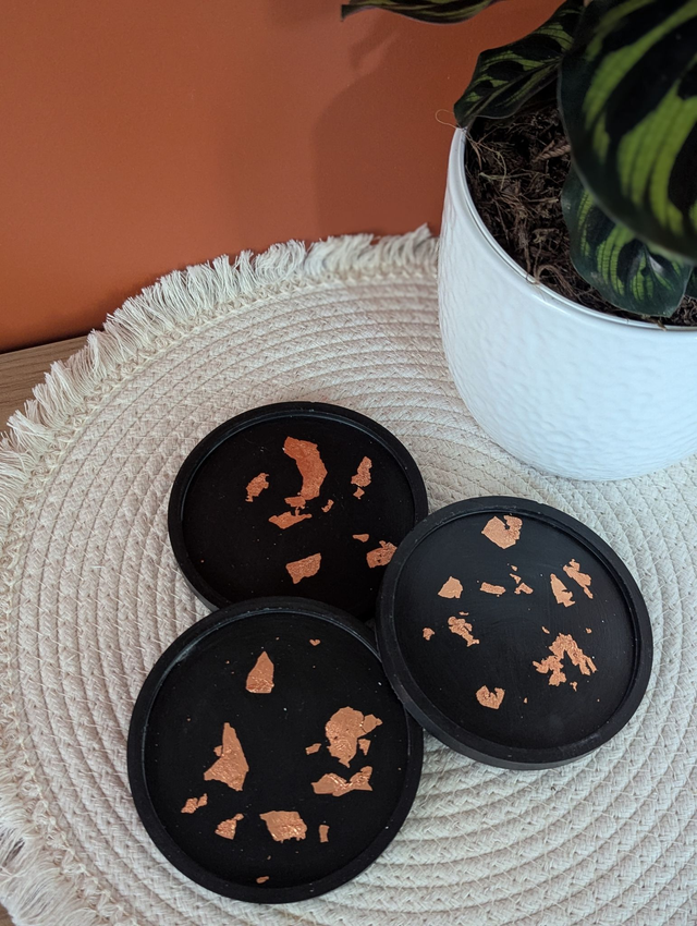 plateau bijou noir/bronze