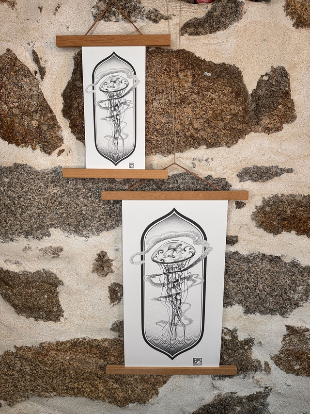 Print Méduse Lunaire