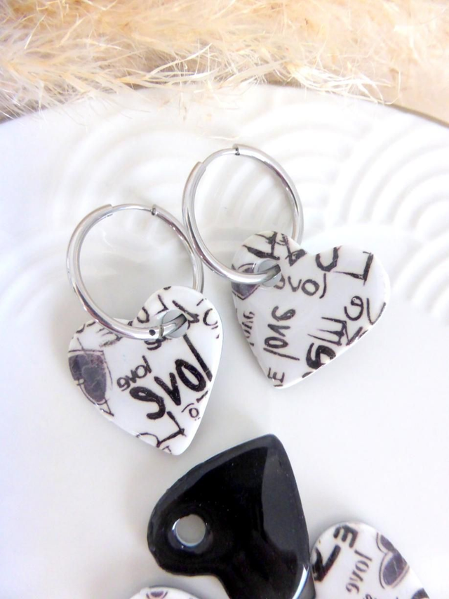 Perles coeurs blancs - Mix &amp; Boucles