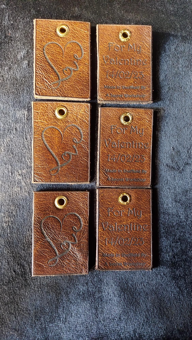 Valentine's Leather Keyring Upcycled From Corp Sofa