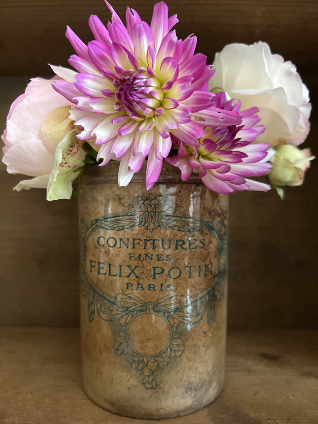 FELIX - Pot de confiture patiné Felix Potin MM signé Lunéville