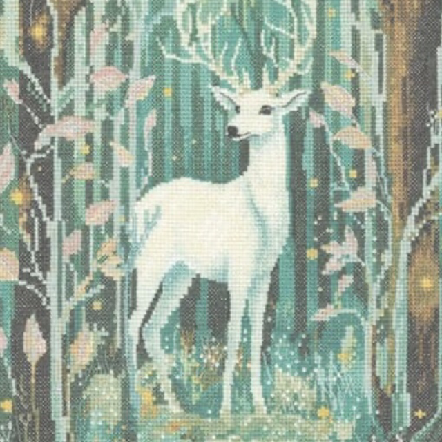 White Hart cross stitch kit - Elaine Serenum Art