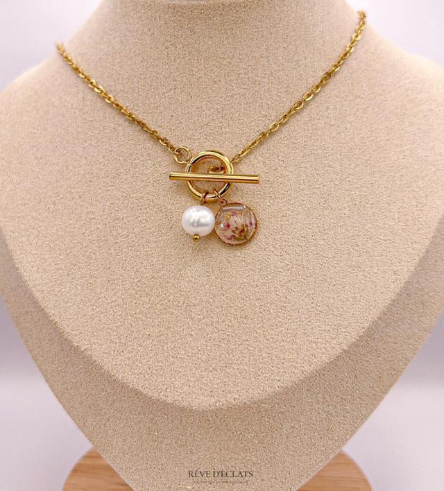 Collier - Fleur de bougainvillier