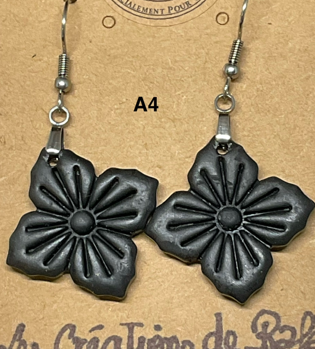 Boucles d’oreilles pendantes en pâte polymère,résine UV dorées ou argentées en acier inoxydable 