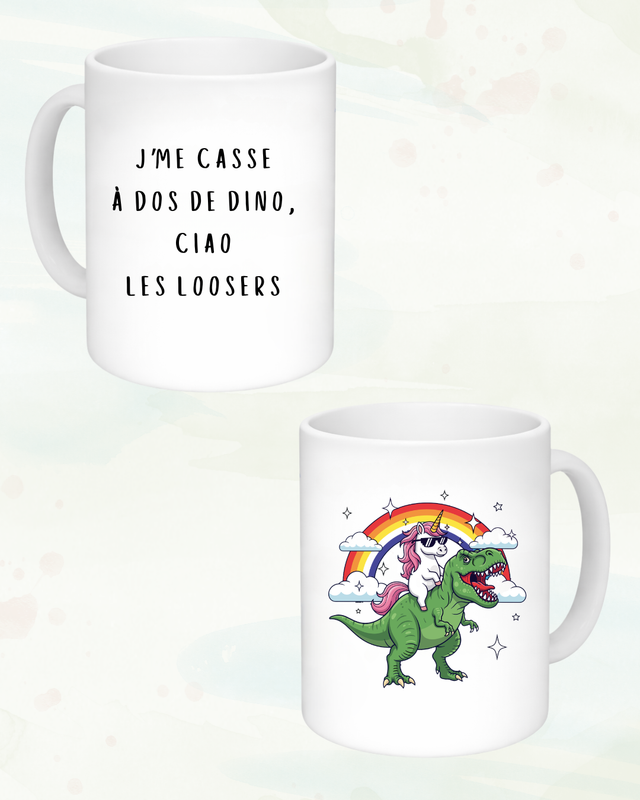 Mug humour licorne dino