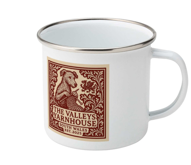 Valley's Yarnhouse tin mug
