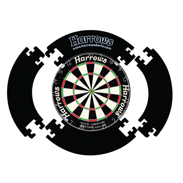 HARROWS JIGSAW 4 PIECE DARTBOARD SURROUND BLACK