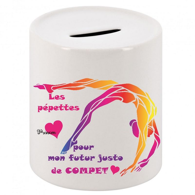 Tirelire avec prénom personnalisée