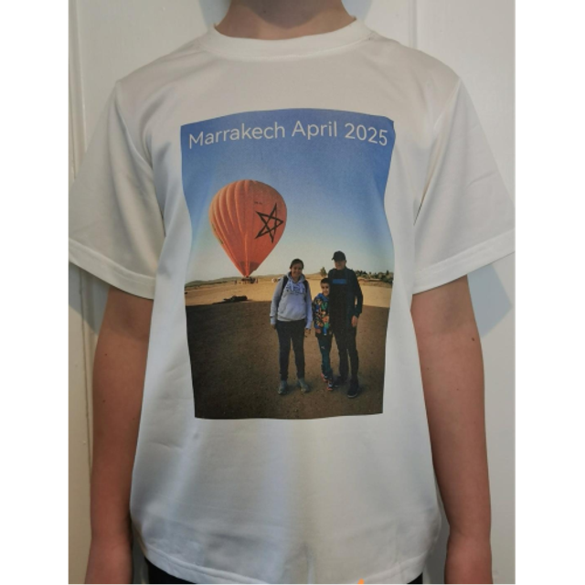 Kids Personalised T-shirt Any Photo And/or Text Customisable for All Seasons Unique Wardrobe Addition - Age 7-8 Years