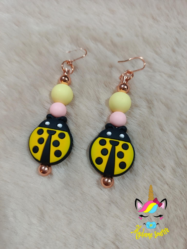 Boucles d'oreilles Coccinelle