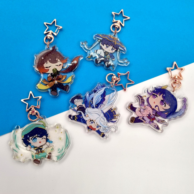 Genshin Impact | Archons + Scara | KEYCHAINS