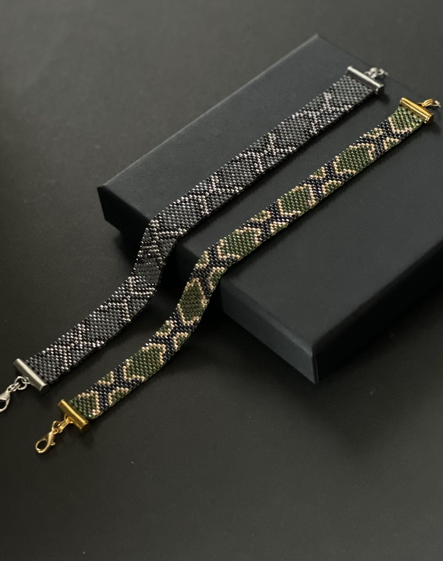 Beaded snake bracelet