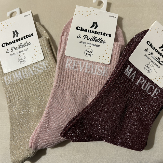 Chaussette à paillettes lot 8