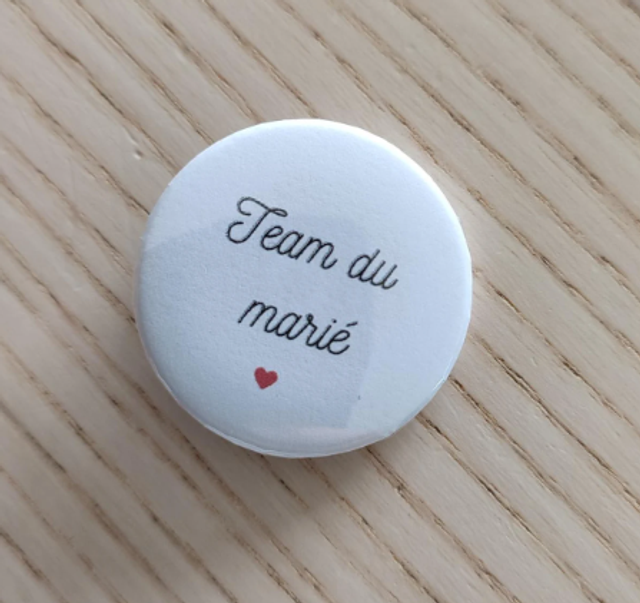 Badge team des mariés