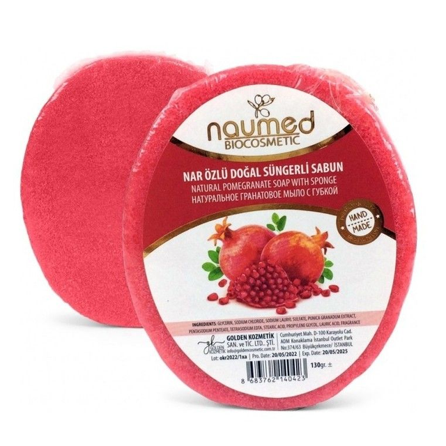 NAUMED Mydło w Gąbce z Ekstraktem z GRANATÓW 135g