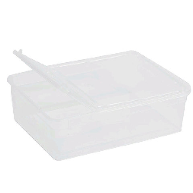 BraPlast 3l Hinged Box and Lid Clear LxWxH 245x185x75mm