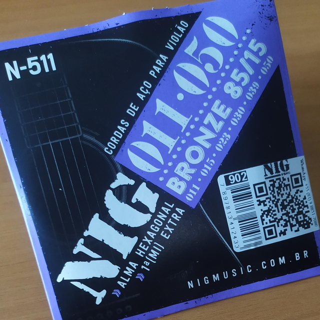 Encordoamento Violão 011 Aço Nig N511 Cód 902